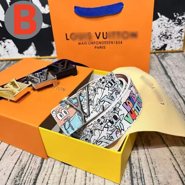 L Designer's genuine leather belt V delivery 3 to 7 working days