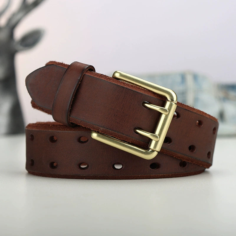 Men's leather belts