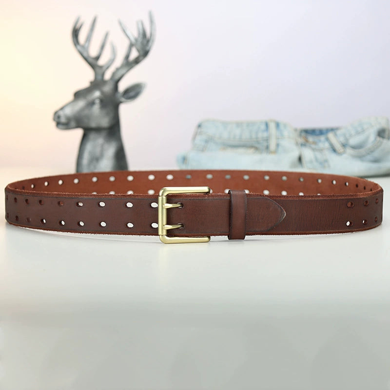 Men's leather belts