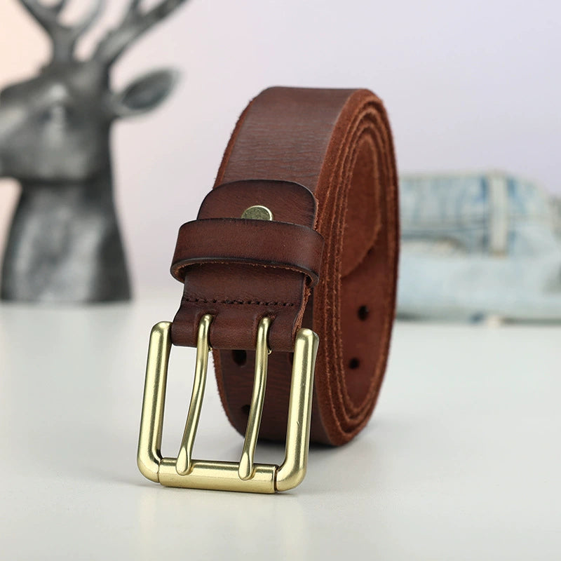 Men's leather belts