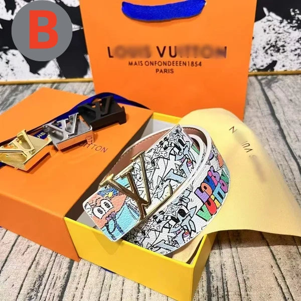 L Designer's genuine leather belt V  delivery 3 to 7 working days