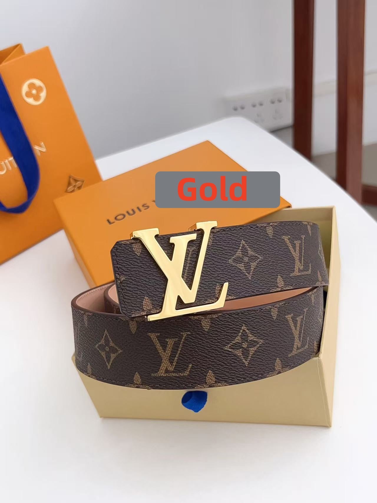 L Genuine leather belt V delivery 3 to 7 working days