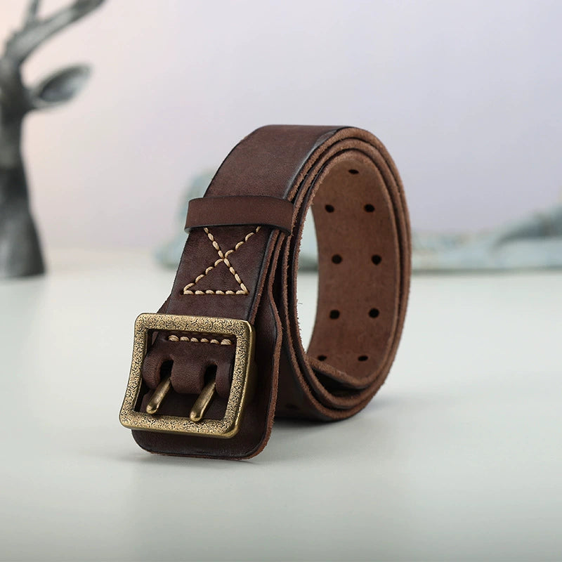 Cowhide men's belt