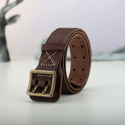 Cowhide men's belt