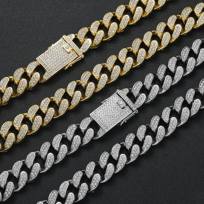 18K gold-plated diamond necklace bracelet (gift box)