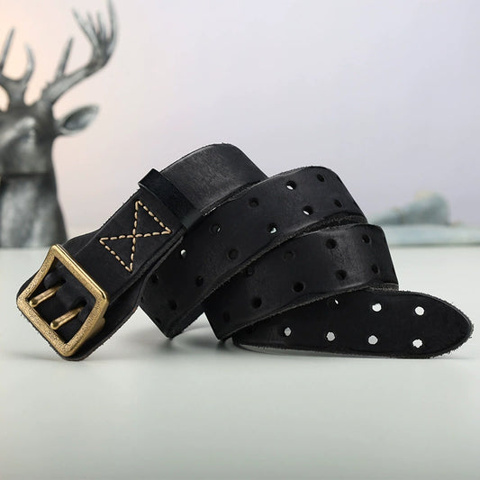 Cowhide men's belt