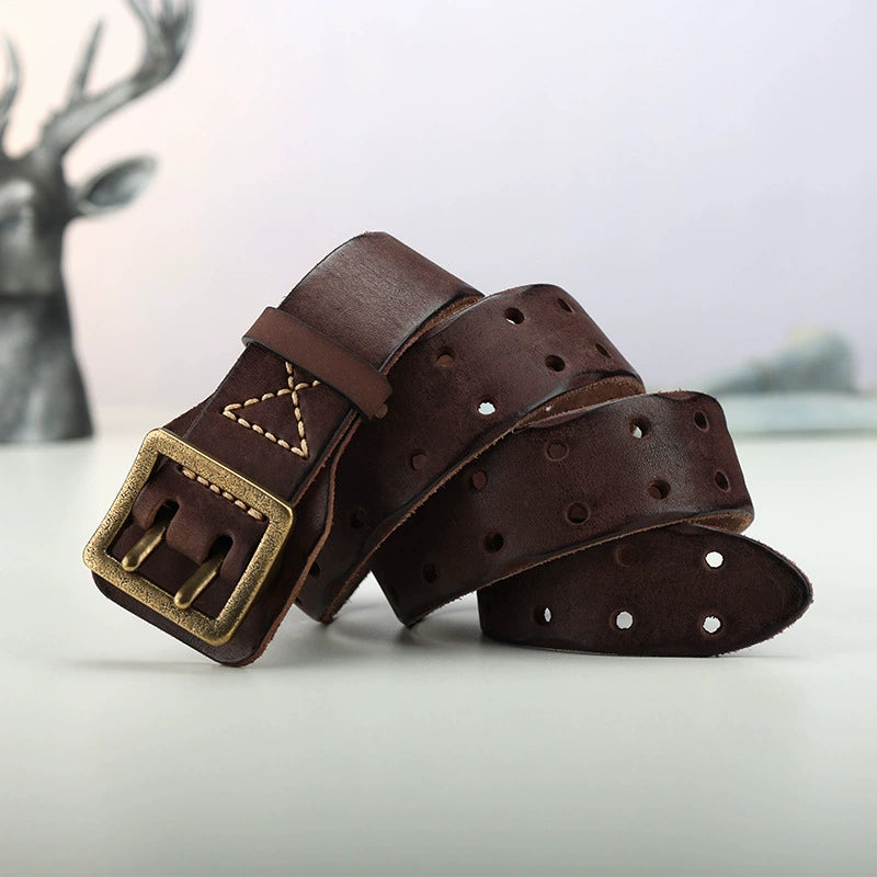 Cowhide men's belt