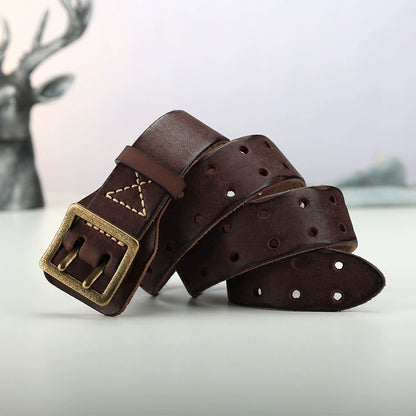 Cowhide men's belt