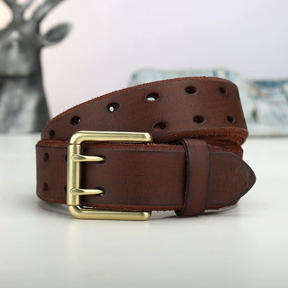 Men's leather belts