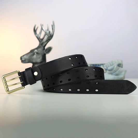 Men's leather belts