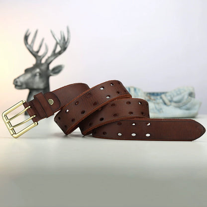Men's leather belts