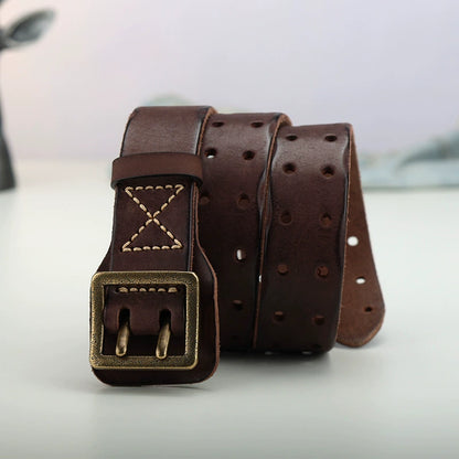 Cowhide men's belt