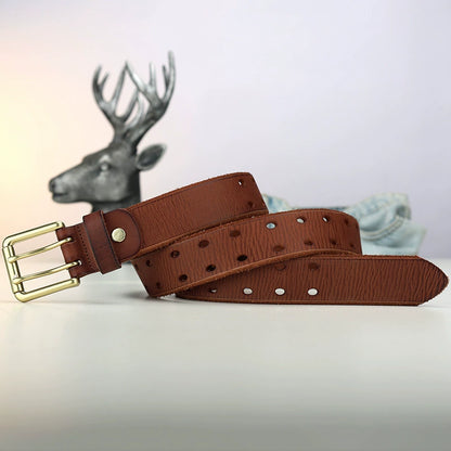 Men's leather belts