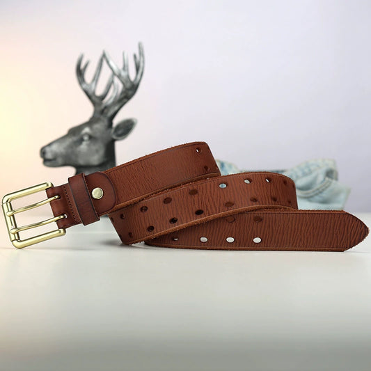 Men's leather belts