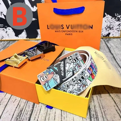 L Designer's genuine leather belt V  delivery 3 to 7 working days