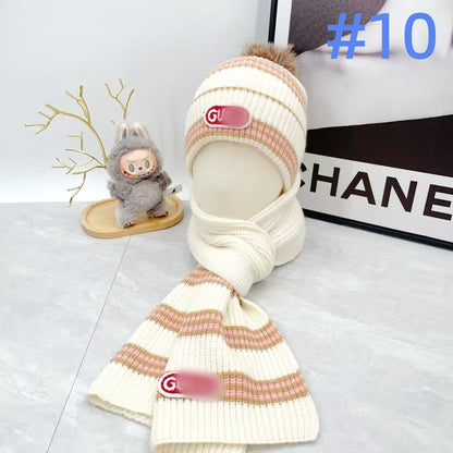 G hat, scarf, and gloves three-piece set